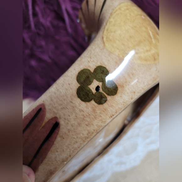 Vintage The California Cleminsons ceramic hand painted bread platter dove - Picture 3 of 15